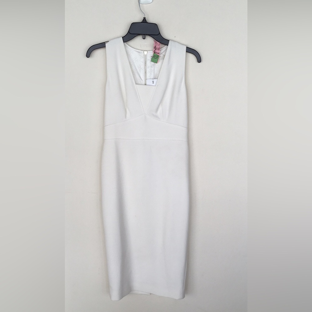 NWT Ted Baker Fitted White Dress - Picture 3 of 6